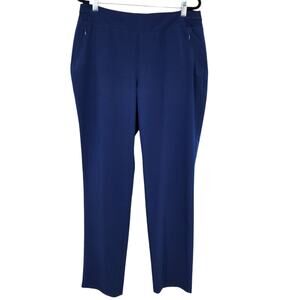 Chicos Perfect Stretch Josie Slim Ankle Straight Leg Blue Pants Trousers Size 1R